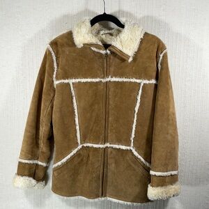 XOXO Suede Sherpa Lined Jacket - Size Medium